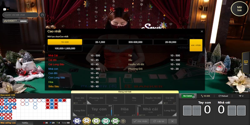 Tính điểm Baccarat U888 theo giá trị quân bài
